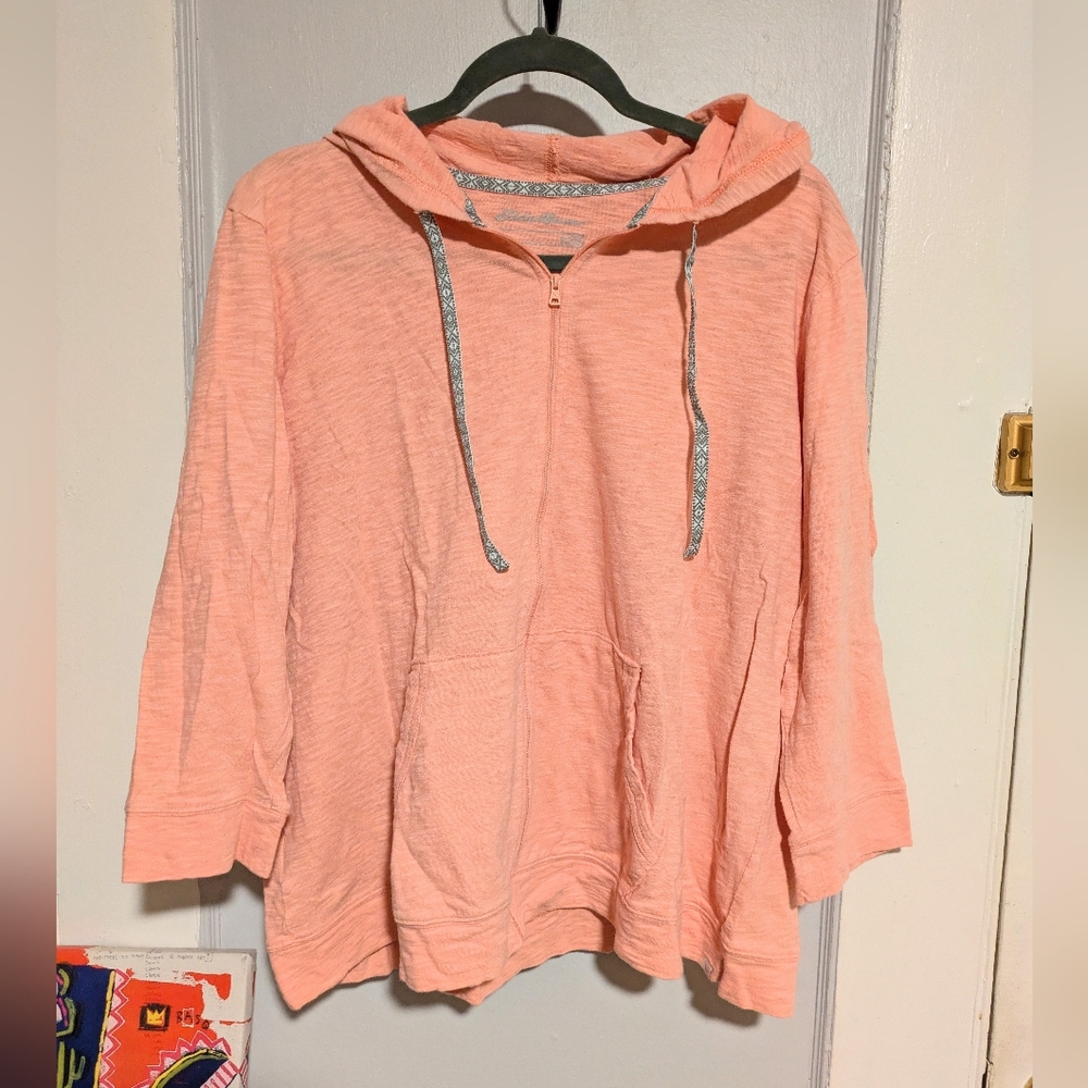 Eddie Bauer 3/4 Sleeve Zip-up Hoodie